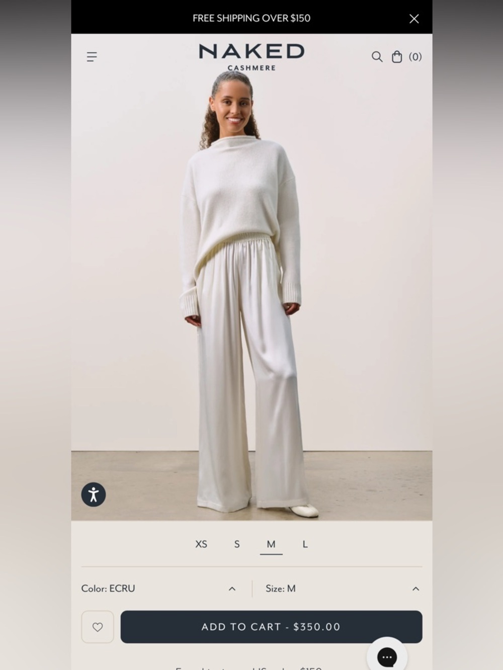 Naked Cashmere wide-leg silk pull-on pant